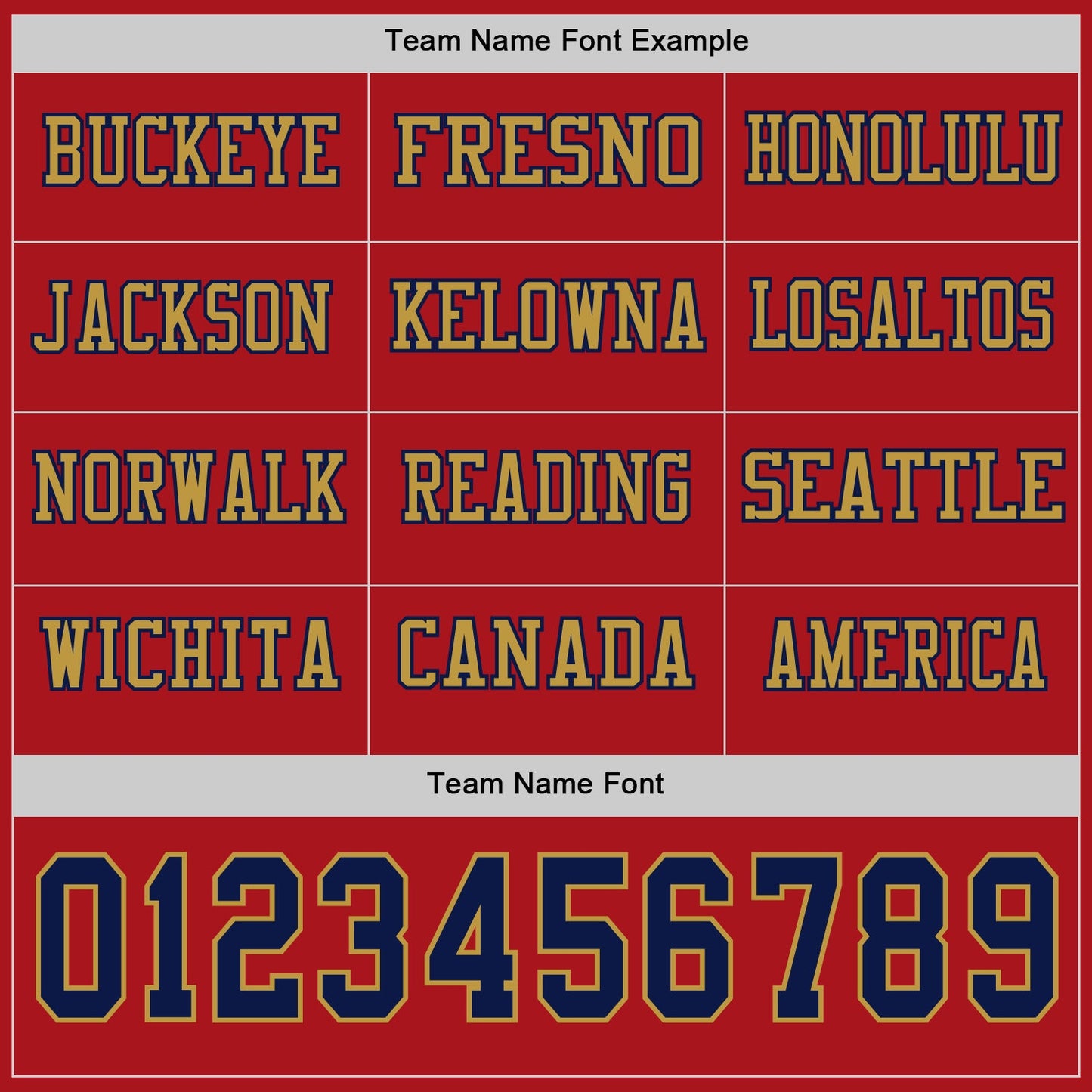 Custom Red Navy-Old Gold Long Sleeve Authentic Football Jersey view 3