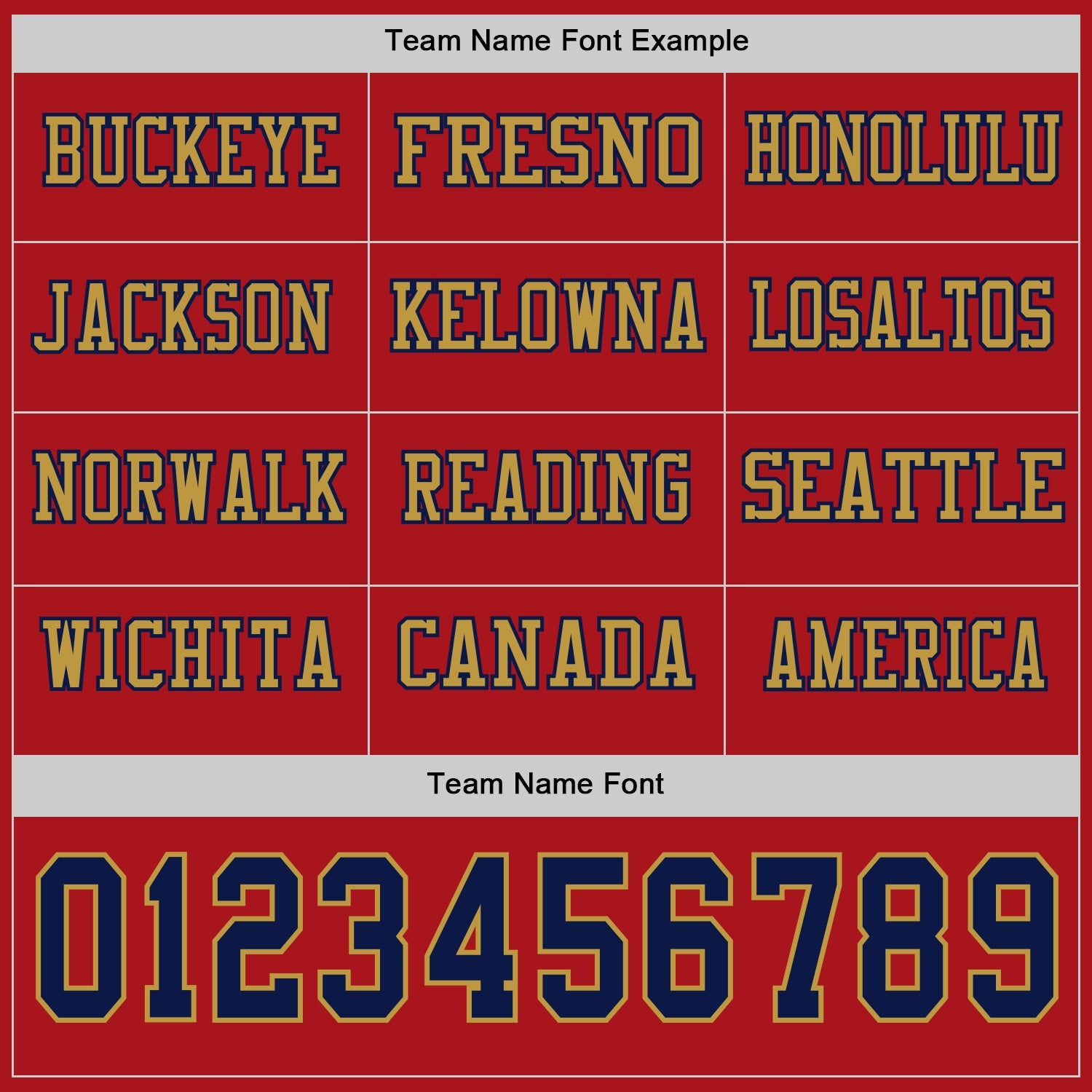 Custom Red Navy-Old Gold Long Sleeve Authentic Football Jersey view 3