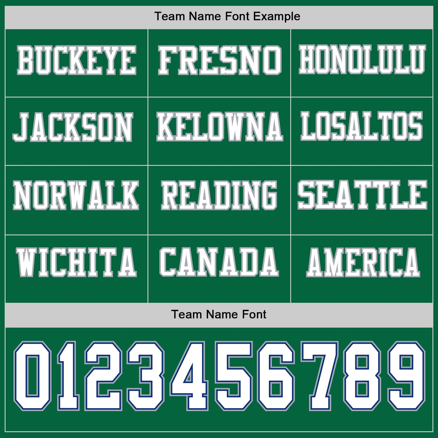 Custom Kelly Green White Royal-Gray Long Sleeve Authentic Football Jersey view 3