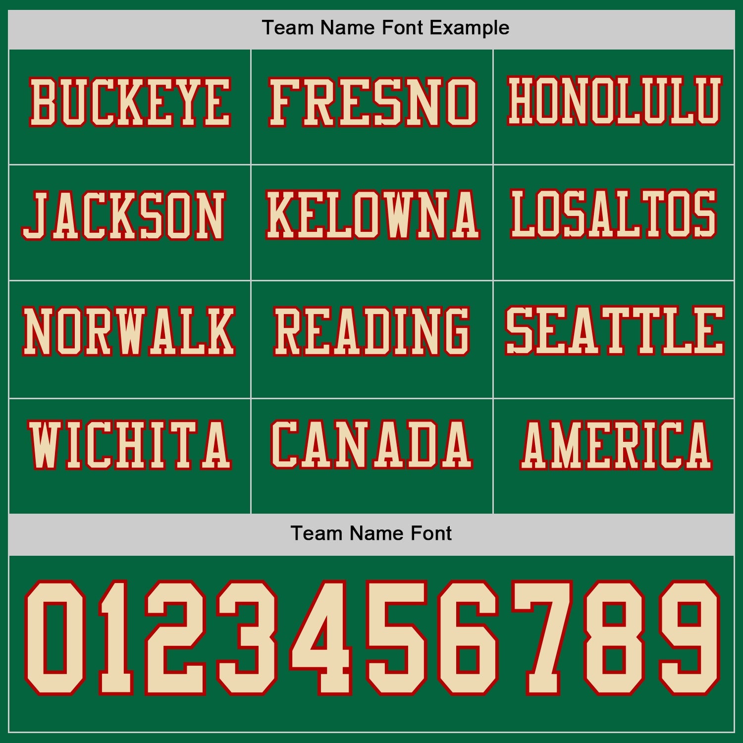 Custom Kelly Green Cream-Red Long Sleeve Authentic Football Jersey view 3