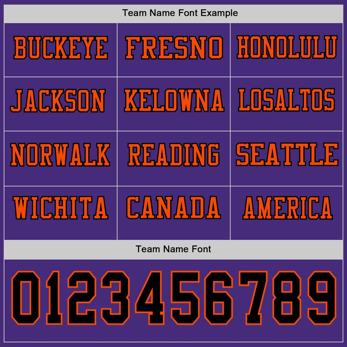 Custom Purple Black-Orange Long Sleeve Authentic Football Jersey view 3