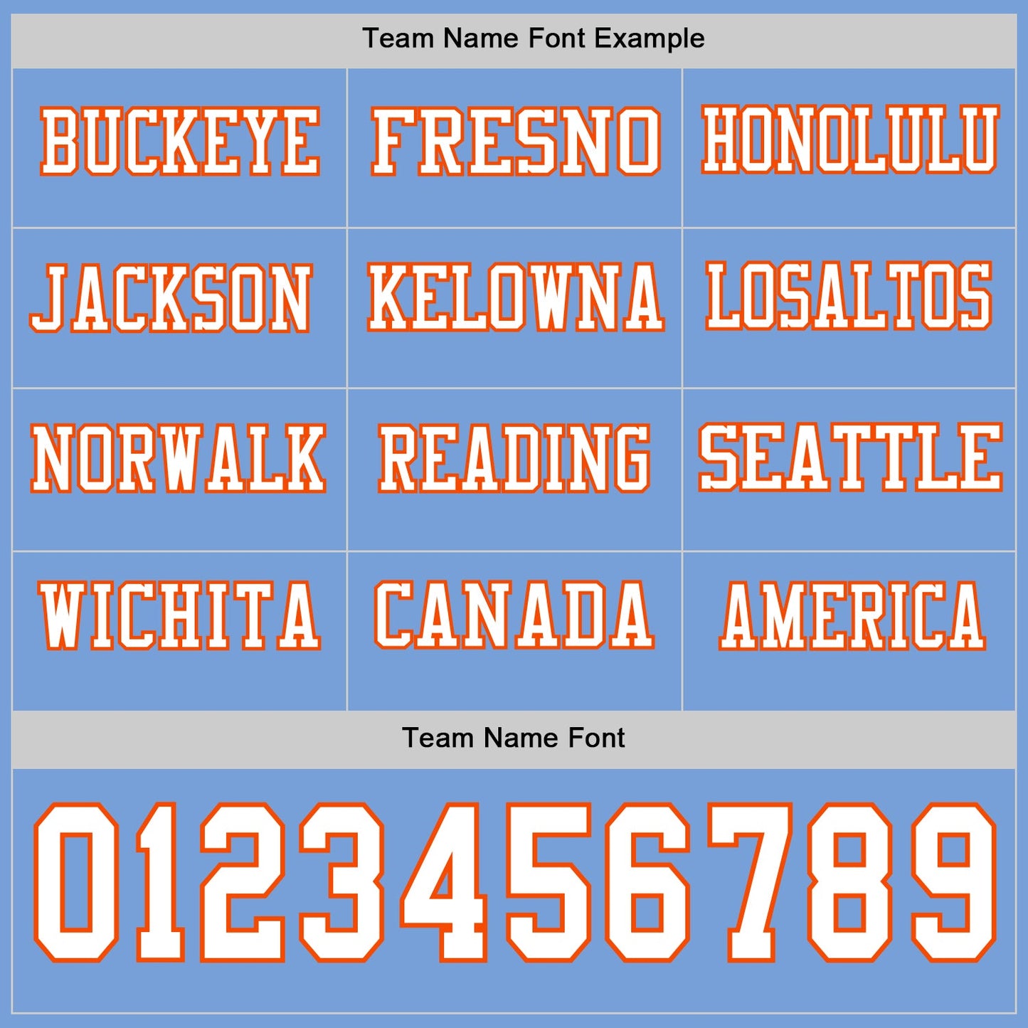 Custom Light Blue White-Orange Long Sleeve Authentic Football Jersey view 3