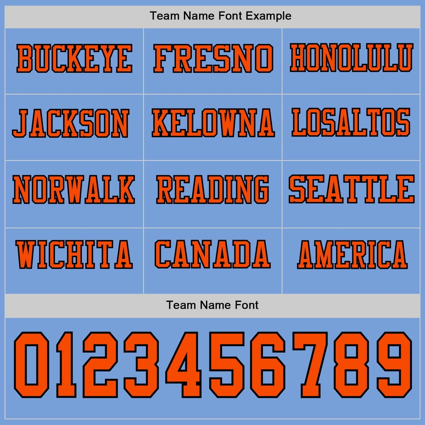 Custom Light Blue Orange-Black Long Sleeve Authentic Football Jersey view 3
