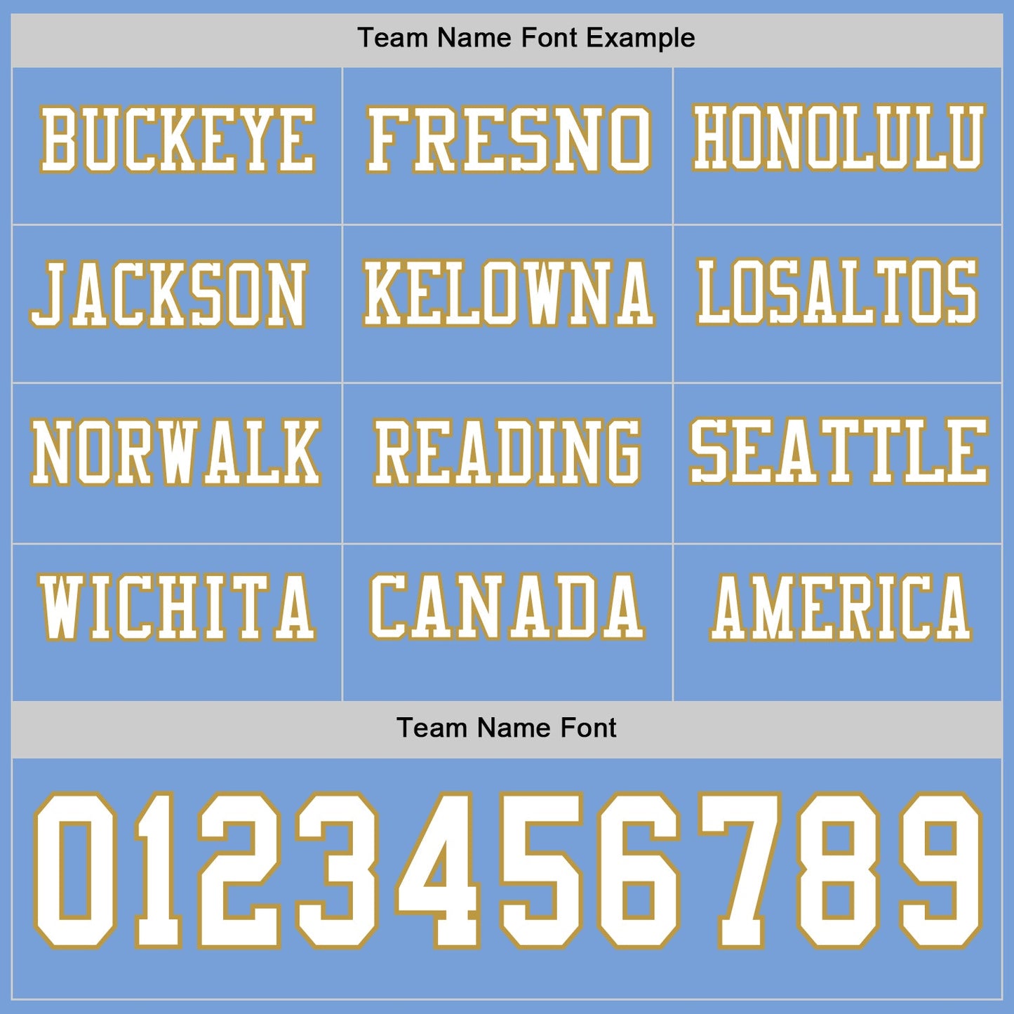 Custom Light Blue White-Old Gold Long Sleeve Authentic Football Jersey view 3