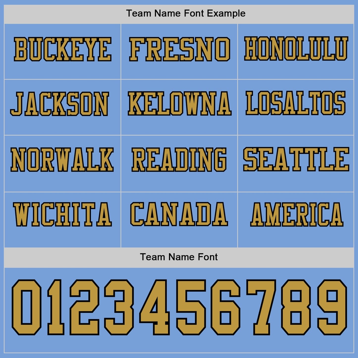 Custom Light Blue Old Gold-Black Long Sleeve Authentic Football Jersey view 3