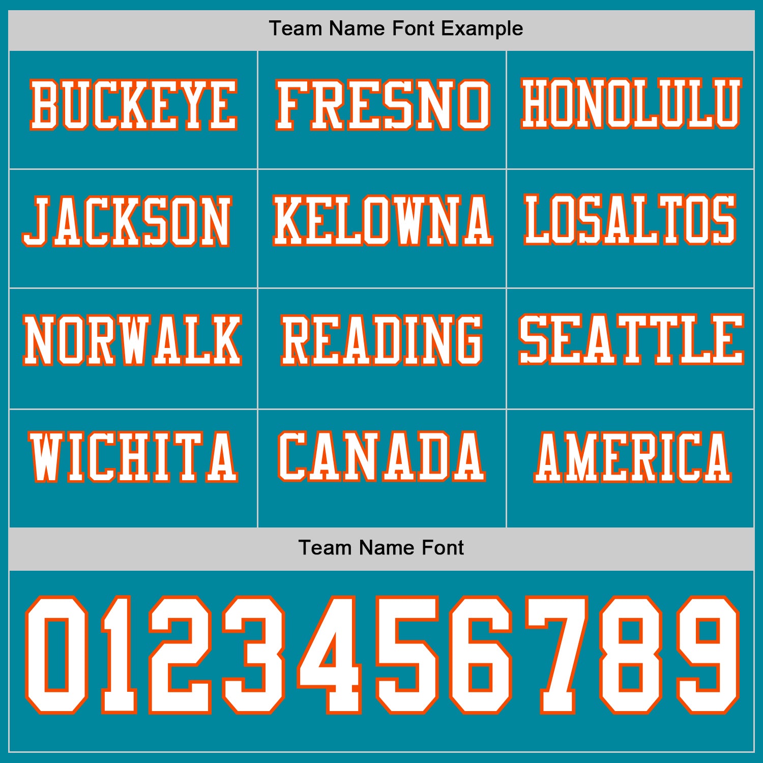 Custom Teal White-Orange Long Sleeve Authentic Football Jersey view 3