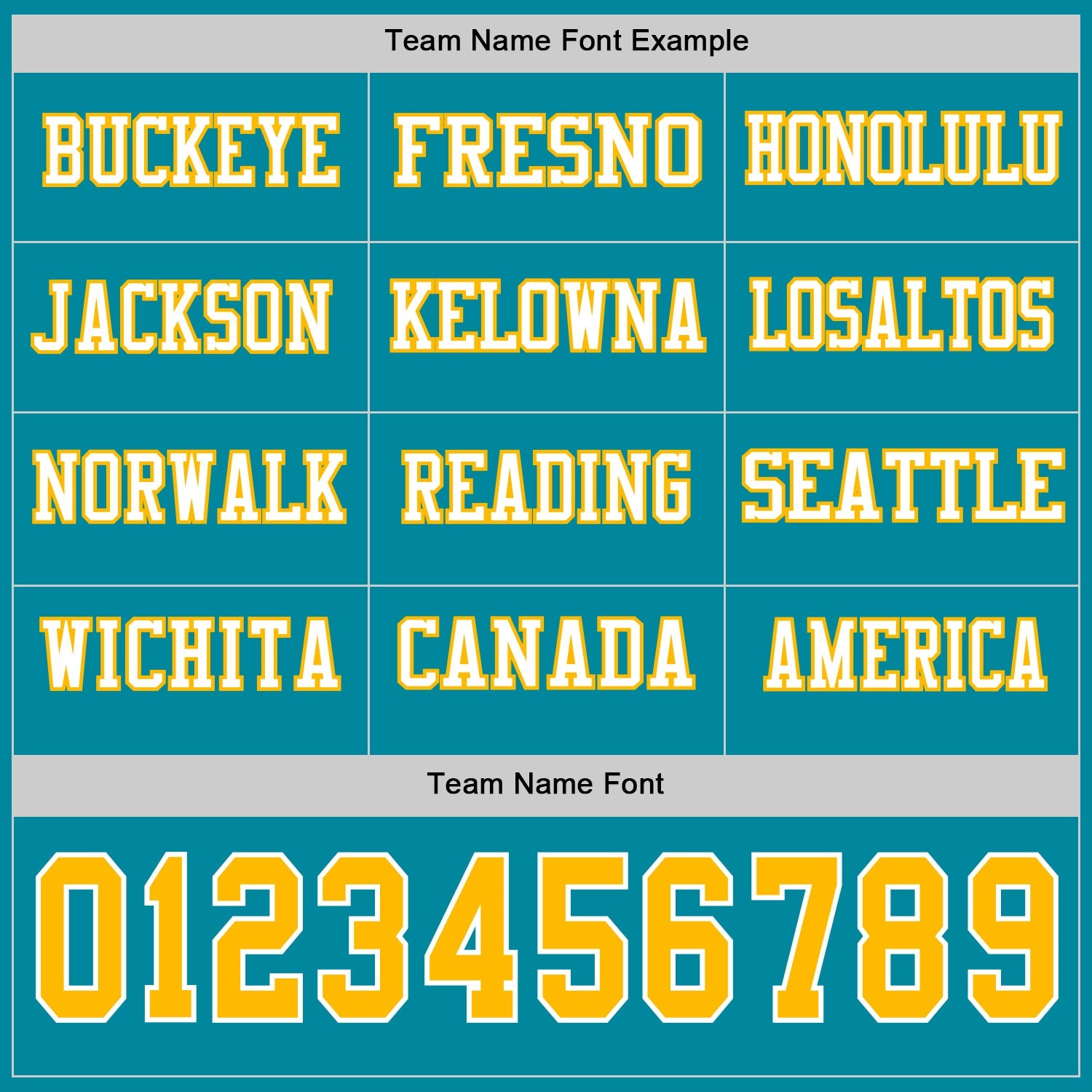 Custom Teal Gold-White Long Sleeve Authentic Football Jersey view 3