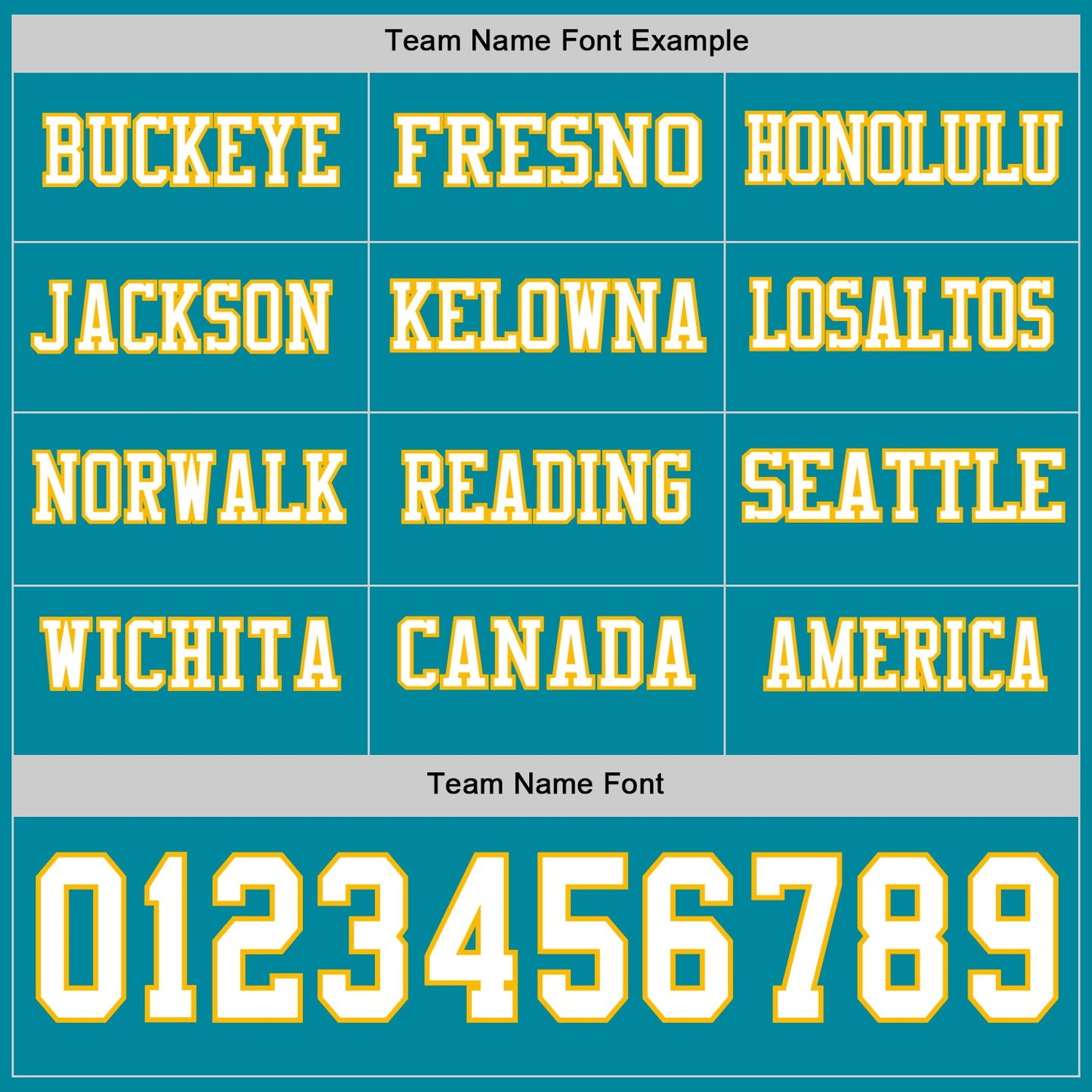 Custom Teal White-Gold Long Sleeve Authentic Football Jersey view 3