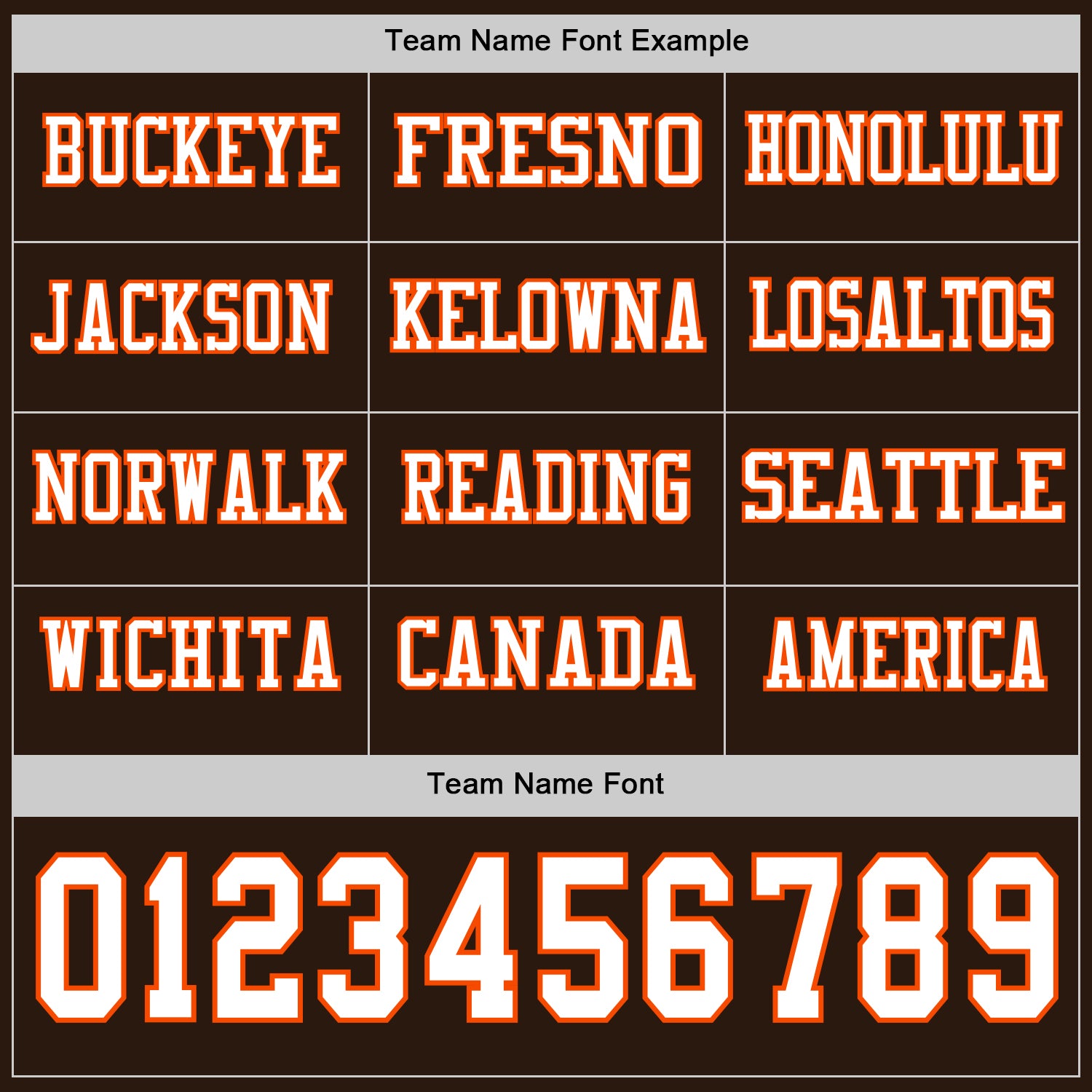 Custom Brown White-Orange Long Sleeve Authentic Football Jersey view 3