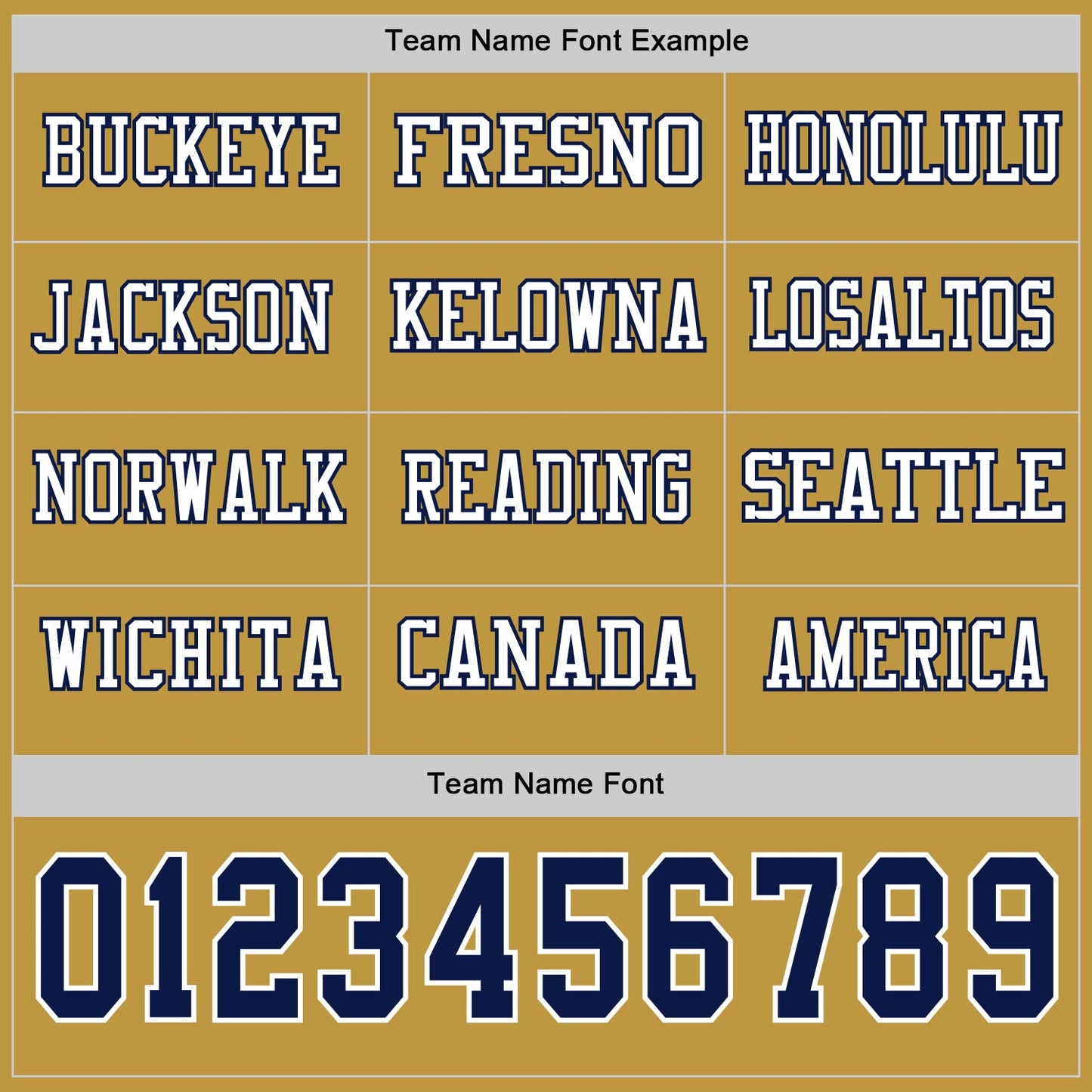 Custom Old Gold Navy-White Long Sleeve Authentic Football Jersey view 3