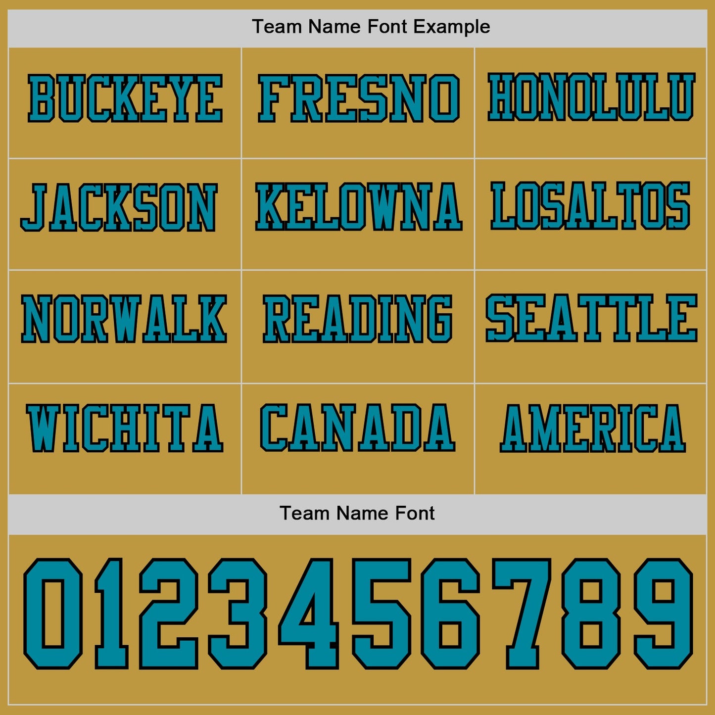 Custom Old Gold Teal-Black Long Sleeve Authentic Football Jersey view 3