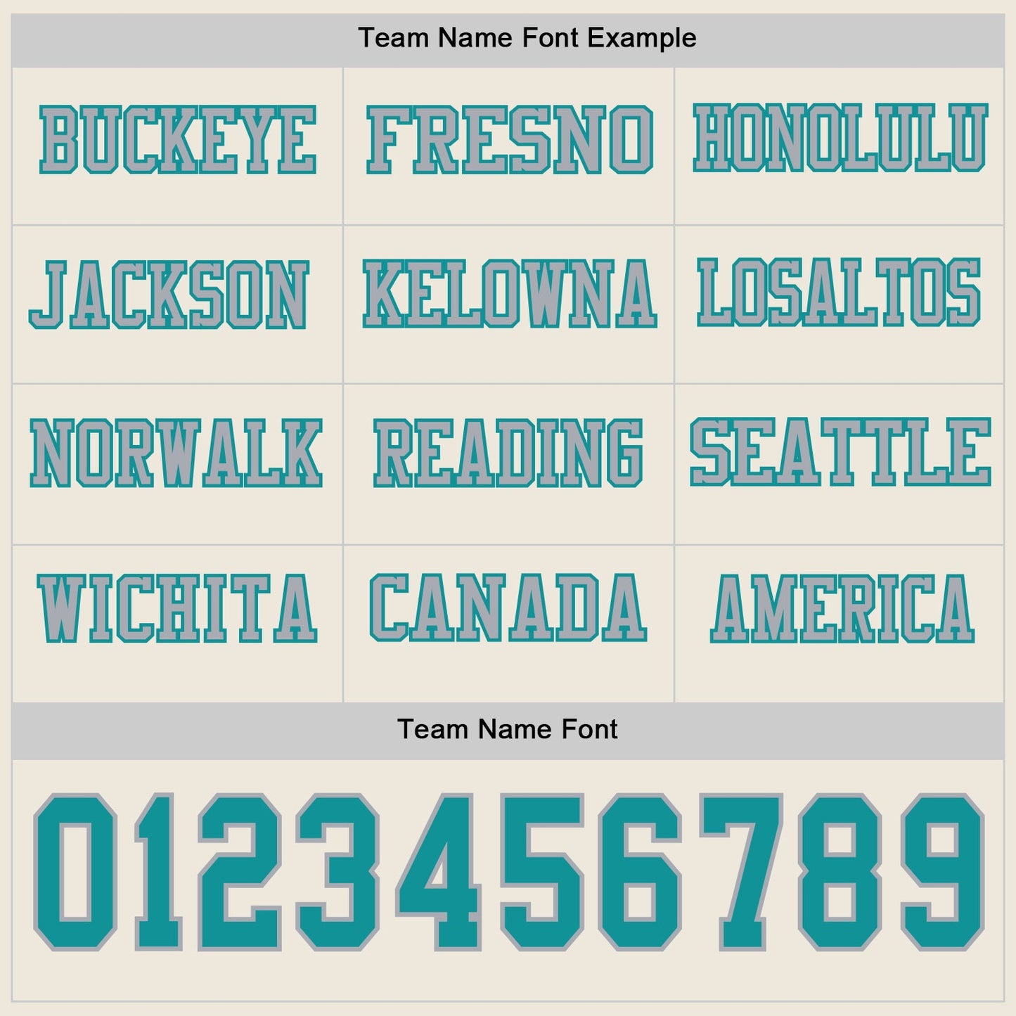 Custom Cream Teal-Gray Long Sleeve Authentic Football Jersey view 3
