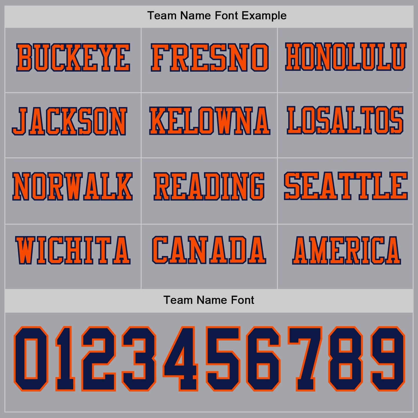 Custom Gray Navy-Orange Long Sleeve Authentic Football Jersey view 3