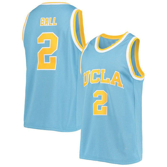 U.Bruins #2 Lonzo Ball Original Retro Brand Alumni Basketball Jersey Blue Stitched American College Jerseys - Main View
