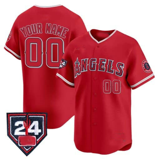 Custom Los Angeles Angels 2024 Spring Training Patch Vapor Premier Limited – All Stitched Baseball Jersey view 3