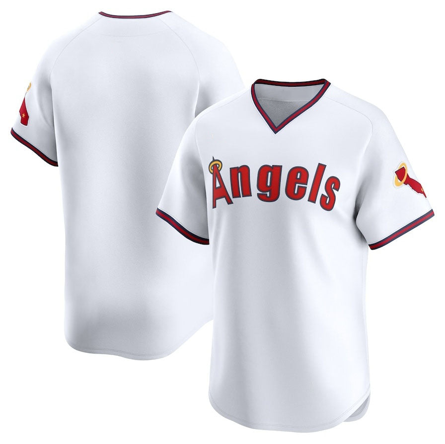 Los Angeles Angels Alternate Limited Jersey - White Stitched Baseball Jersey - Main View