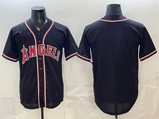 Los Angeles Angels Blank 2026 Fashion Replica Black Out Stitched Jersey - Main View