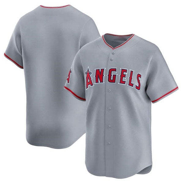 Los Angeles Angels Blank Gray Away Limited Baseball Stitched Jersey - Main View