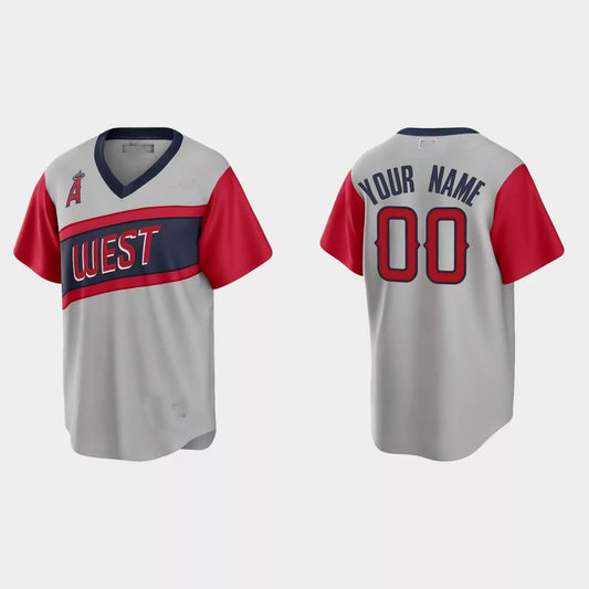 Custom Los Angeles Angels 2021 Little League Classic Road Replica Jersey ¨C Gray Stitched Baseball Jerseys - Main View
