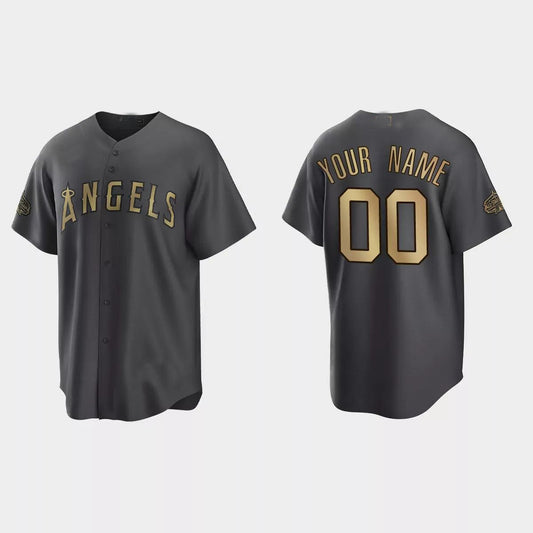 Custom Los Angeles Angels 2022 All-Star Game Replica Jersey ¨C Charcoal Stitched Baseball Jerseys - Main View