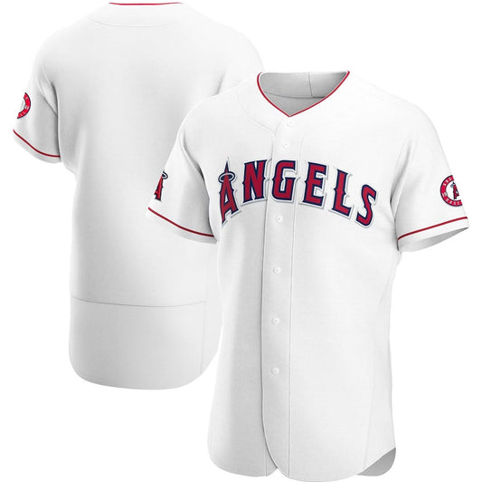 Los Angeles Angels Home Authentic Team Jersey - White Stitched Baseball Jersey - Main View