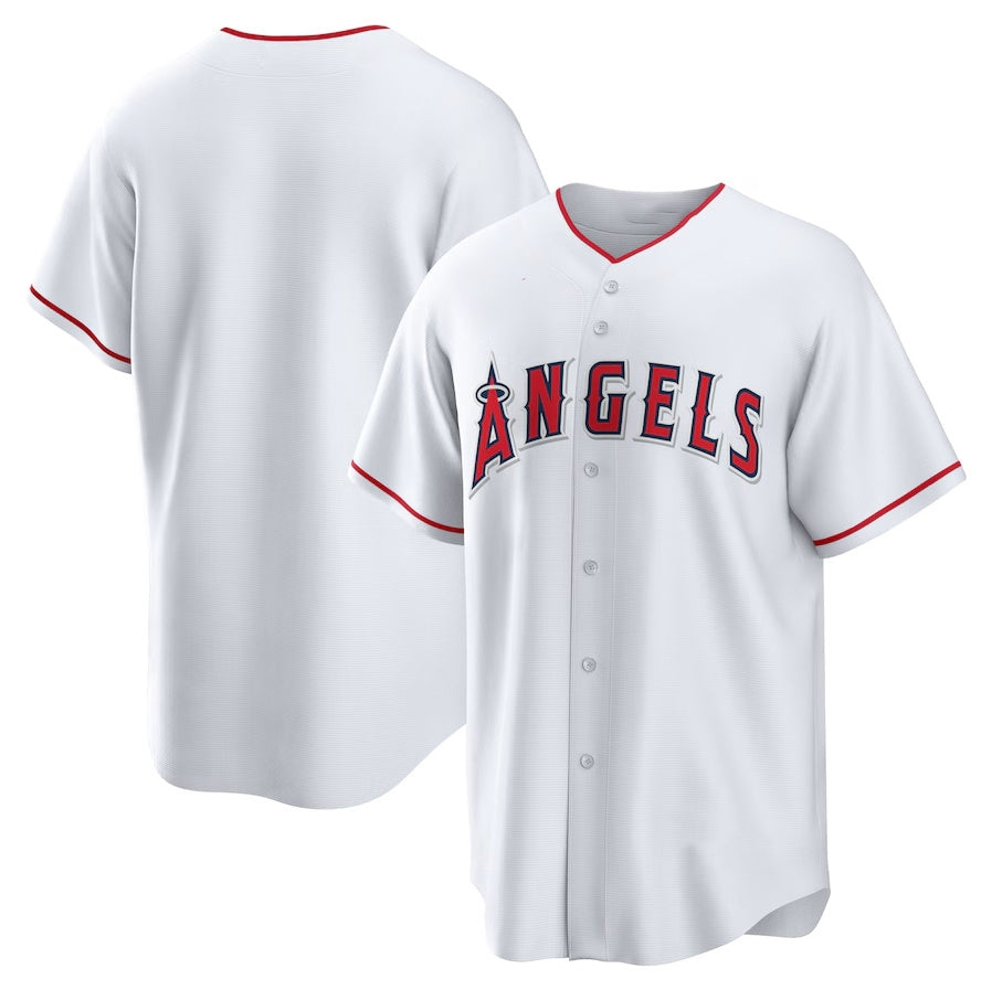 Los Angeles Angels Home Replica Team Jersey - White Stitched Baseball Jersey - Main View