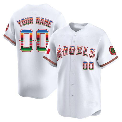 Custom Los Angeles Angels Mexico Vapor Premier Limited – All Stitched Baseball Jersey view 2