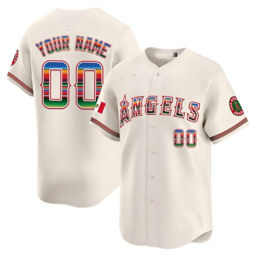Custom Los Angeles Angels Mexico Vapor Premier Limited – All Stitched Baseball Jersey view 4