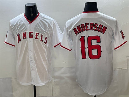 Los Angeles Angels #16 Garret Anderson White Stitched Jersey - Main View