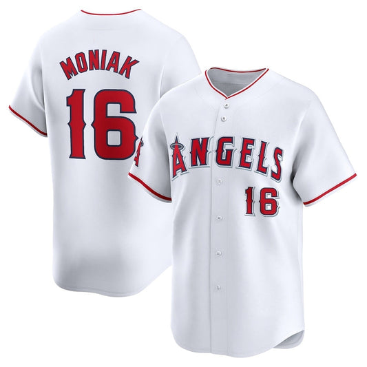 Los Angeles Angels #16 Mickey Moniak Home Limited Player Jersey - White Stitched Baseball Jersey - Main View