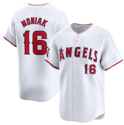 Los Angeles Angels #16 Mickey Moniak White Home Limited Baseball Stitched Jersey - Main View