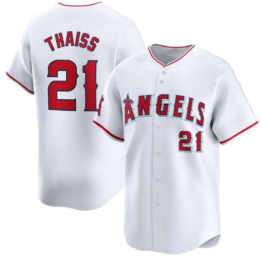 Los Angeles Angels #21 Matt Thaisse White Home Limited Baseball Stitched Jersey - Main View
