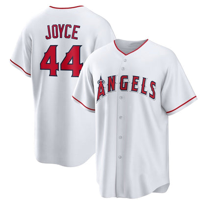 Los Angeles Angels #44 Ben Joyce Home Replica Jersey - White Stitched Baseball Jersey - Main View
