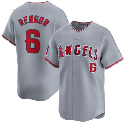Los Angeles Angels #6 Anthony Rendon Gray Away Limited Baseball Stitched Jersey - Main View