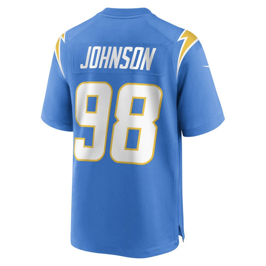 LA.Chargers #98 Austin Johnson Powder Blue Game Player Jersey Stitched American Football Jerseys - Main View