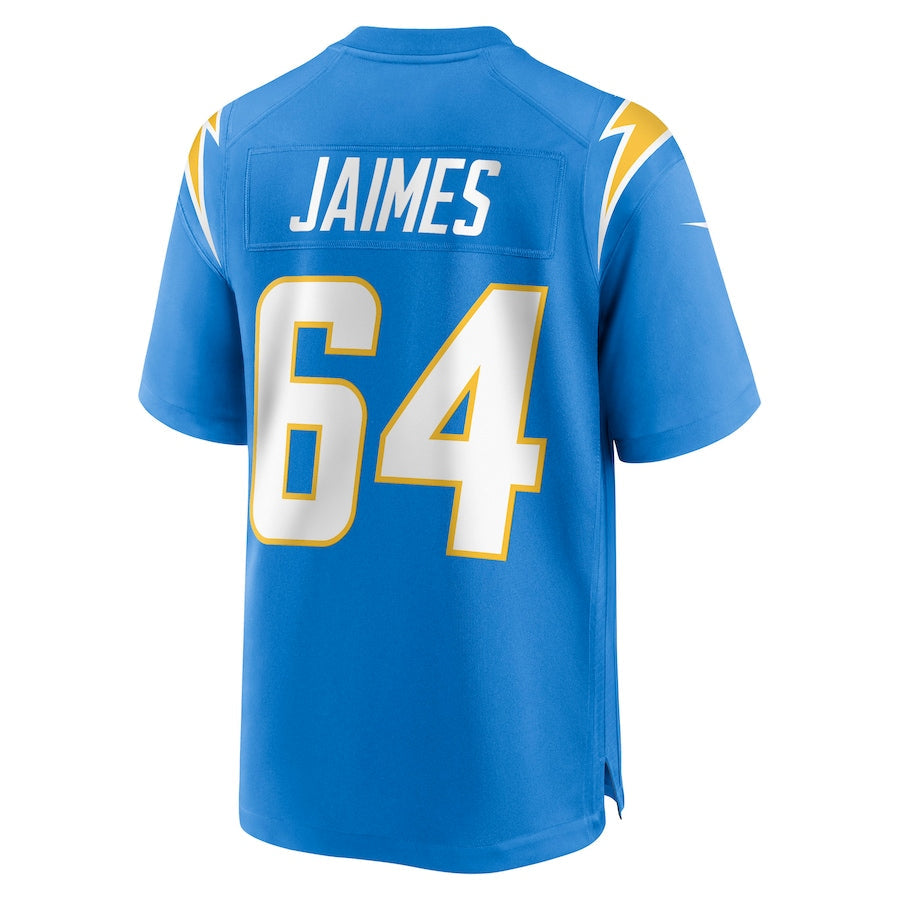 LA.Chargers #64 Brenden Jaimes Powder Blue Game Jersey Stitched American Football Jerseys - Main View