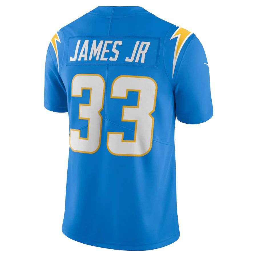 LA.Chargers #33 Derwin James Powder Blue Vapor Limited Jersey Stitched American Football Jerseys - Main View