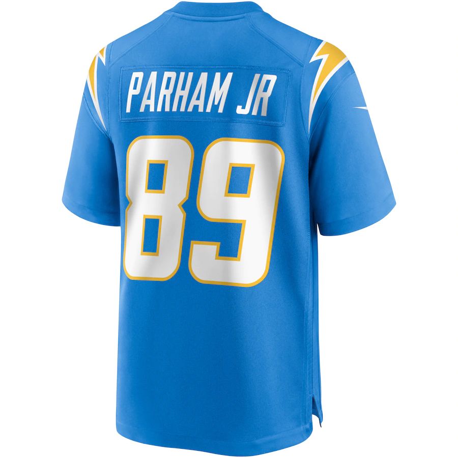 LA.Chargers #89 Donald Parham Jr. Powder Blue Game Jersey Stitched American Football Jerseys - Main View
