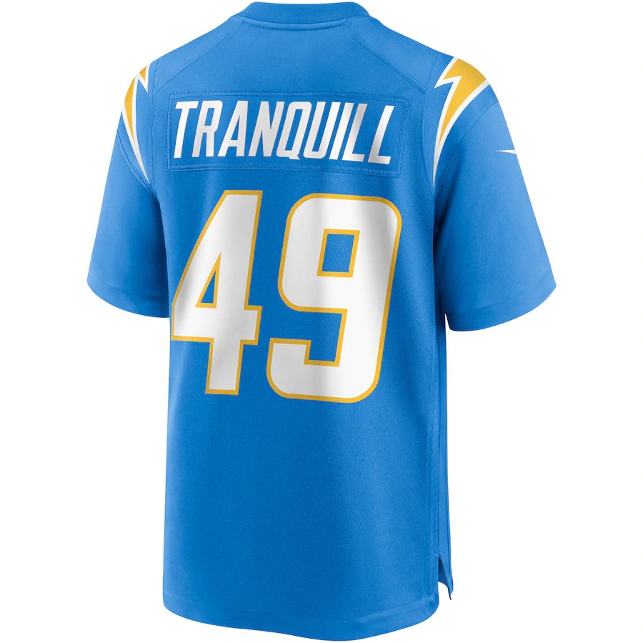 LA.Chargers #49 Drue Tranquill Powder Blue Game Jersey Stitched American Football Jerseys - Main View
