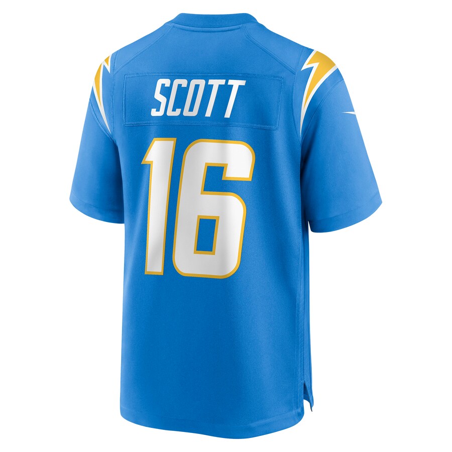 LA.Chargers #16 JK Scott Powder Blue Game Jersey Stitched American Football Jerseys - Main View