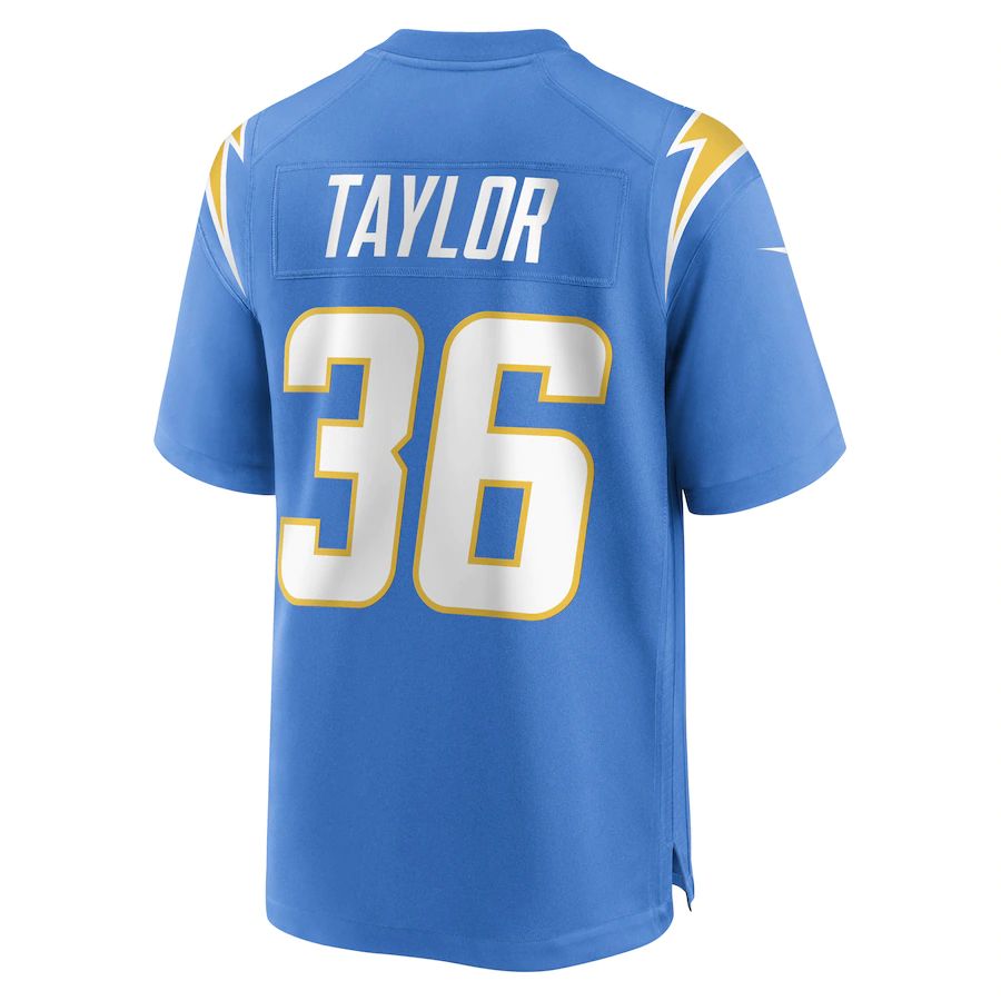 LA.Chargers #36 Ja'Sir Taylor Powder Blue Game Player Jersey Stitched American Football Jerseys - Main View