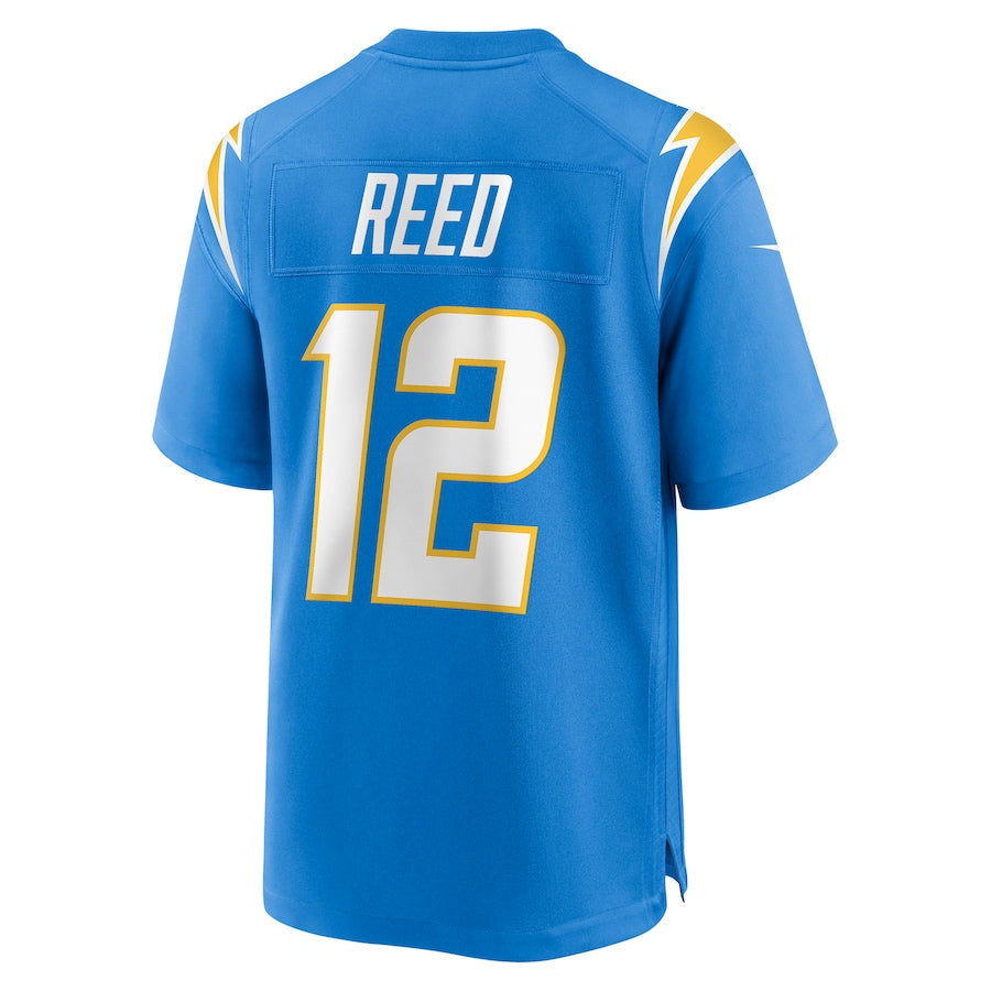 LA.Chargers #12 Joe Reed Powder Blue Game Jersey Stitched American Football Jerseys - Main View