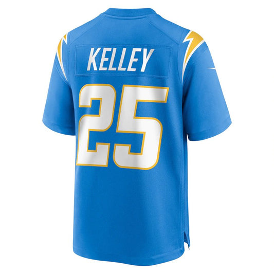 LA.Chargers #25 Joshua Kelley Powder Blue Game Jersey Stitched American Football Jerseys - Main View