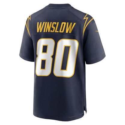 LA.Chargers #80 Kellen Winslow Navy Retired Player Jersey Stitched American Football Jerseys - Main View