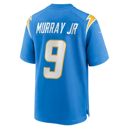 LA.Chargers #9 Kenneth Murray Jr. Powder Blue Game Jersey Stitched American Football Jerseys - Main View