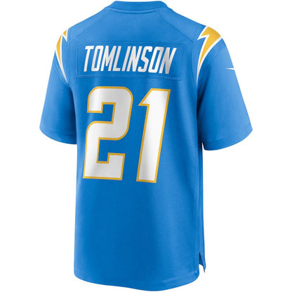 LA.Chargers #21 LaDainian Tomlinson Powder Blue Game Retired Player Jersey Stitched American Football Jerseys - Main View