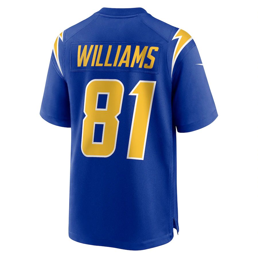 LA.Chargers #81 Mike Williams Royal Game Jersey Stitched American Football Jerseys - Main View
