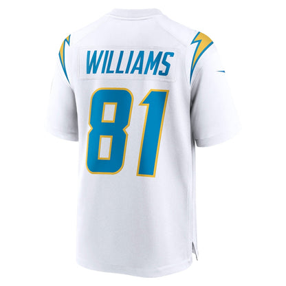 LA.Chargers #81 Mike Williams White Game Jersey Stitched American Football Jerseys - Main View
