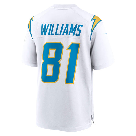 LA.Chargers #81 Mike Williams White Game Jersey Stitched American Football Jerseys - Main View
