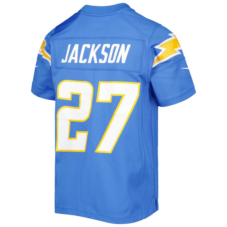 LA.Chargers #27 Powder Blue Game Jersey Stitched American Football Jerseys - Main View